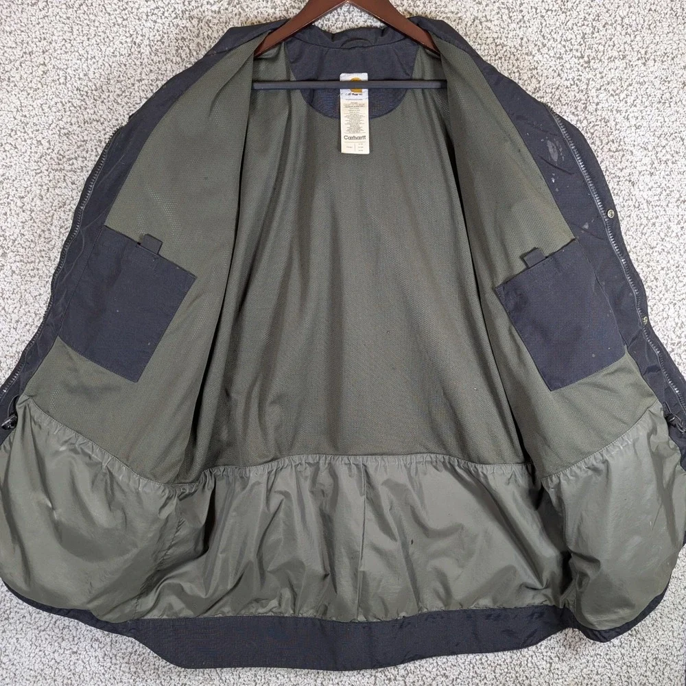 Carhartt C72 Workworn Jacket Coat Work Utility Insulated Black XL Tall Read Desc